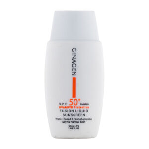 کرم ضد آفتاب بی رنگ ژیناژن مدل Fusion Liquid مناسب پوست خشک و نرمال