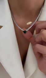 گردنبند تنیسی مدل قلب - تصویر 2