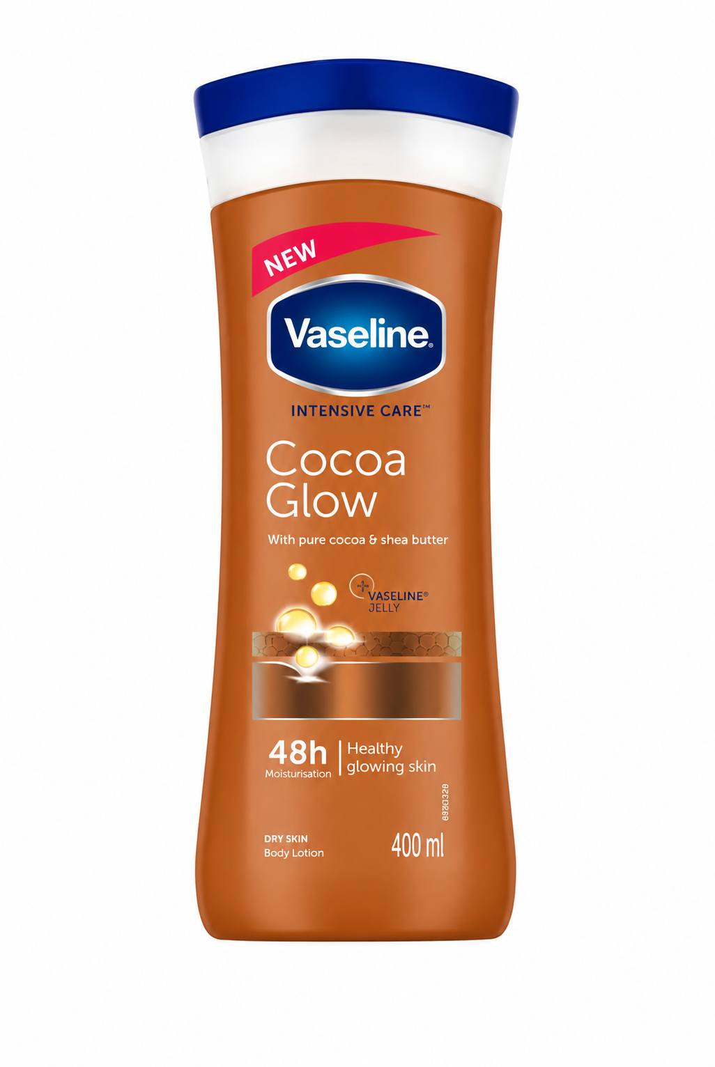 لوسیون بدن وازلین کاکائویی اصل وارداتی مدل Cocoa Glow – حجم 400 میل